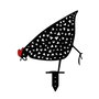 Aberto Design Set de Pollos Decorativos de Metal Negro para Jardín
